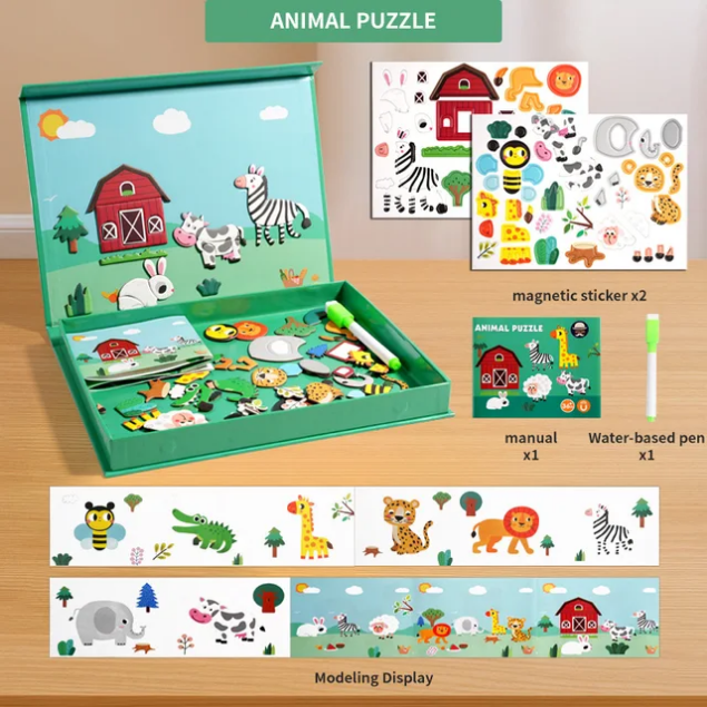 5-in-1 children's magnetic puzzle books/boxes photo 6