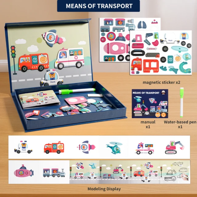 5-in-1 children's magnetic puzzle books/boxes photo 5