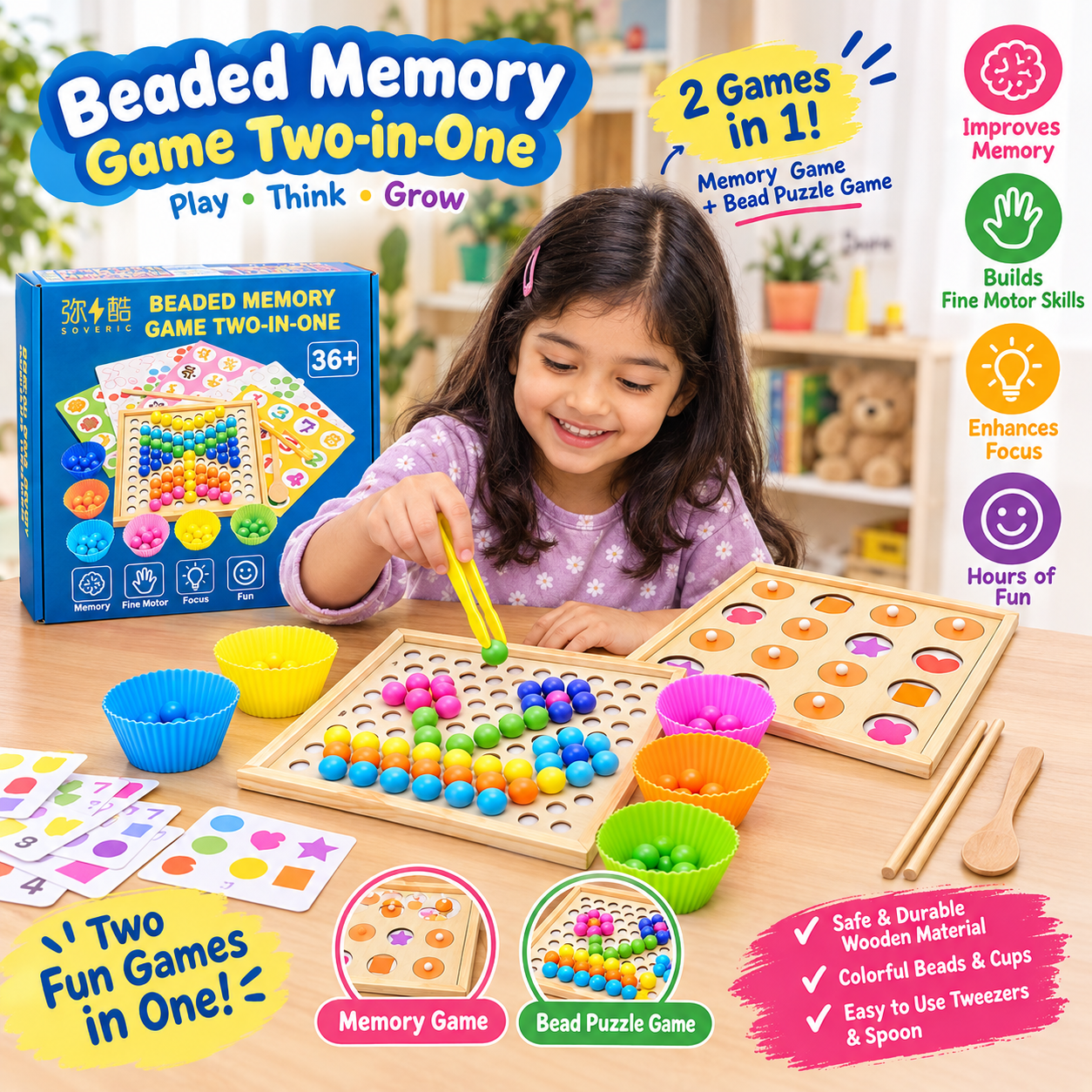 Beaded Memory Game Two-in-One photo 2
