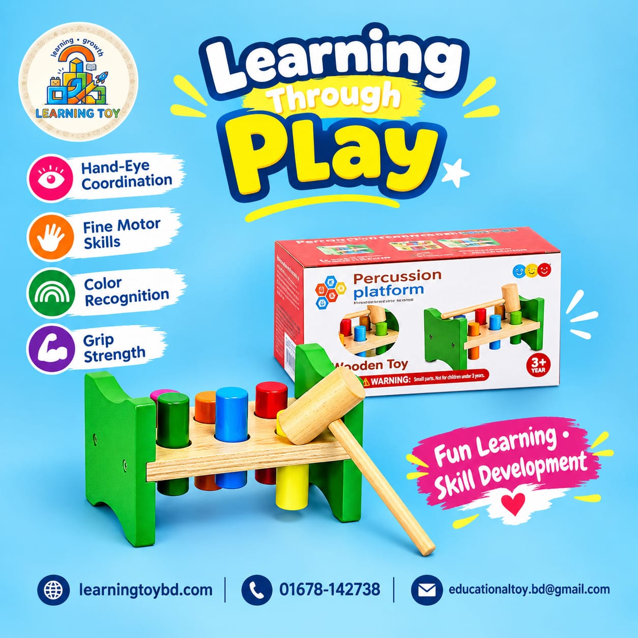 Percussion platform Wooden Toy